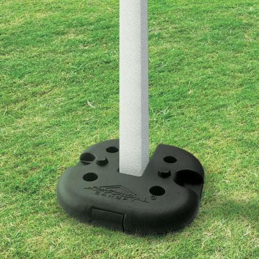 Universal Premium Weight Plates (Set of 4) Black, Fits Canopy Legs 2" or Less, Weigh 6lbs Each, Rubber Coated Concrete