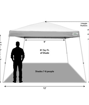 12'x12' V-Series 2 Instant Canopy Kit, Slant Leg, Incudes Roller Bag