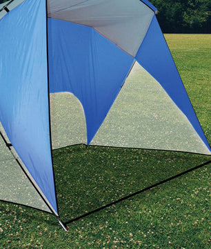 Sport Shelter Beach Shade 9' X 6' Blue, 54 Sq. Ft. of Shade Includes Carry Bag and Stake Kit, Lightweight