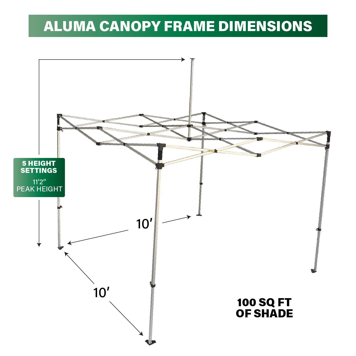 10'x10' Aluma® Kit (Aluminum Frame)