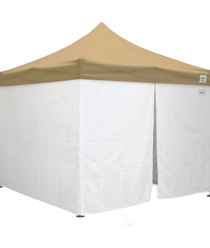 10'x10' Classic® Instant Canopy Deluxe Kit with Walls (Steel White Frame)