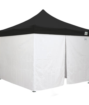10'x10' Classic® Instant Canopy Deluxe Kit with Walls (Steel White Frame)
