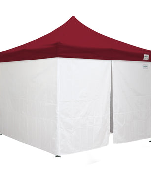 10'x10' Classic® Instant Canopy Deluxe Kit with Walls (Steel White Frame)