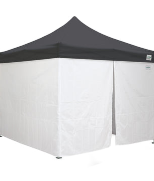 10'x10' Classic® Instant Canopy Deluxe Kit with Walls (Steel White Frame)