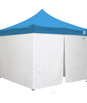 10'x10' Classic® Instant Canopy Deluxe Kit with Walls (Steel White Frame)