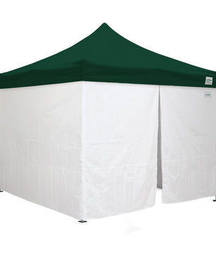 10'x10' Classic® Instant Canopy Deluxe Kit with Walls (Steel White Frame)
