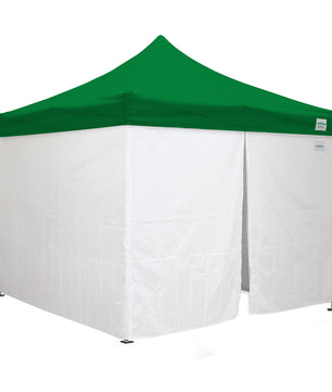 10'x10' Classic® Instant Canopy Deluxe Kit with Walls (Steel White Frame)