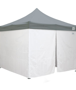 10'x10' Classic® Instant Canopy Deluxe Kit with Walls (Steel White Frame)