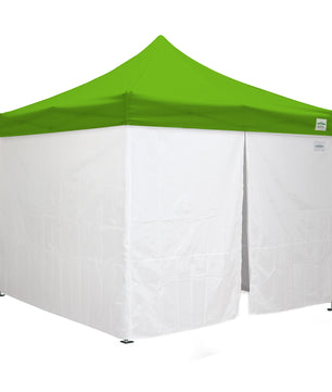 10'x10' Classic® Instant Canopy Deluxe Kit with Walls (Steel White Frame)