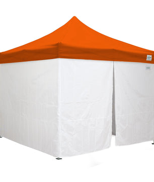10'x10' Classic® Instant Canopy Deluxe Kit with Walls (Steel White Frame)