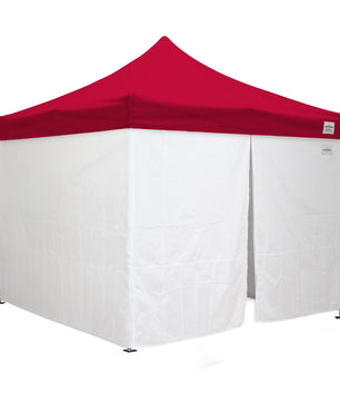 10'x10' Classic® Instant Canopy Deluxe Kit with Walls (Steel White Frame)