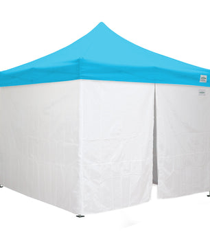 10'x10' Classic® Instant Canopy Deluxe Kit with Walls (Steel White Frame)