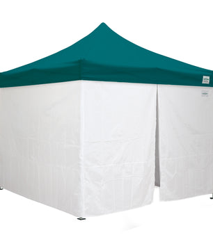 10'x10' Classic® Instant Canopy Deluxe Kit with Walls (Steel White Frame)