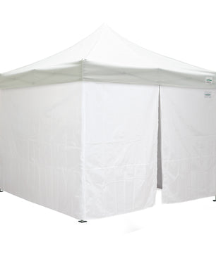 10'x10' Classic® Instant Canopy Deluxe Kit with Walls (Steel White Frame)