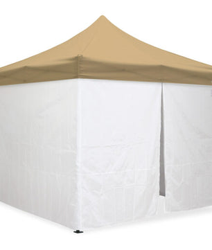 10'x10' Classic® Black Instant Canopy Deluxe Kit with Walls (Steel Black Frame)