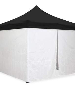 10'x10' Classic® Black Instant Canopy Deluxe Kit with Walls (Steel Black Frame)