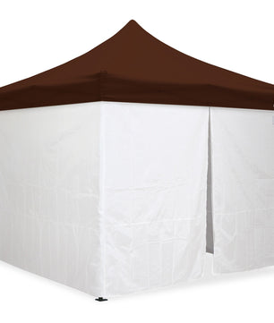 10'x10' Classic® Black Instant Canopy Deluxe Kit with Walls (Steel Black Frame)