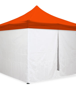 10'x10' Classic® Black Instant Canopy Deluxe Kit with Walls (Steel Black Frame)