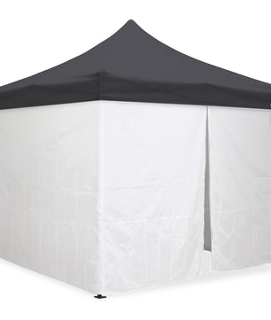 10'x10' Classic® Black Instant Canopy Deluxe Kit with Walls (Steel Black Frame)