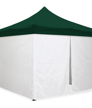 10'x10' Classic® Black Instant Canopy Deluxe Kit with Walls (Steel Black Frame)