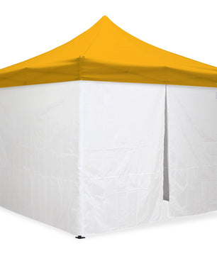 10'x10' Classic® Black Instant Canopy Deluxe Kit with Walls (Steel Black Frame)