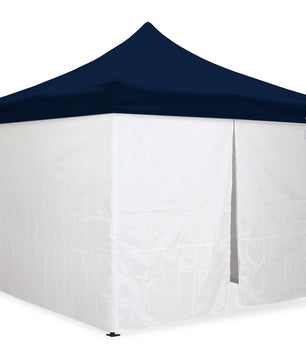 10'x10' Classic® Black Instant Canopy Deluxe Kit with Walls (Steel Black Frame)