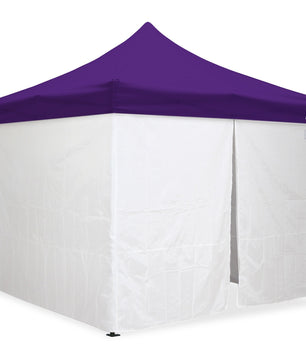 10'x10' Classic® Black Instant Canopy Deluxe Kit with Walls (Steel Black Frame)
