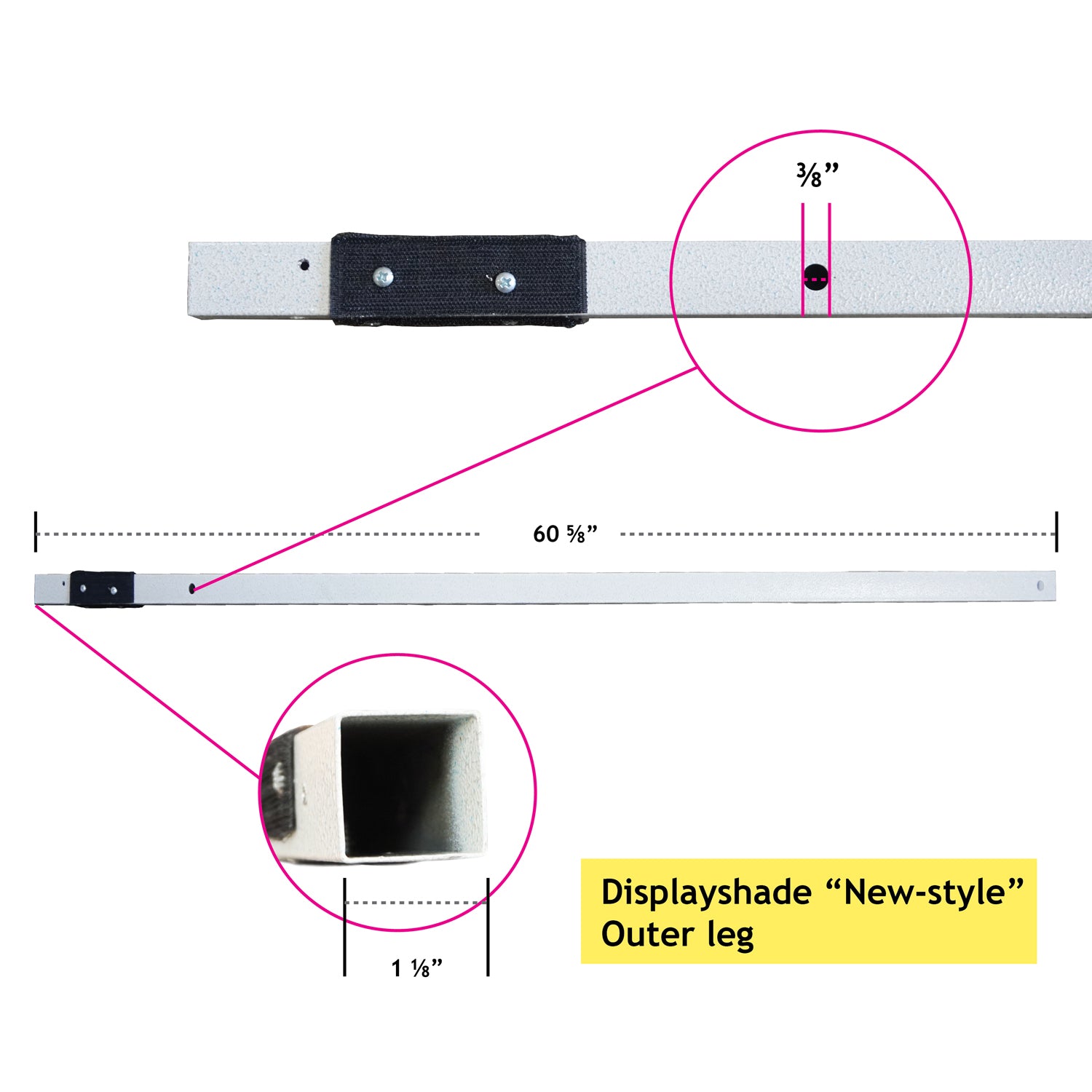 Part 9 – Displayshade/TitanShade Outer Leg (Set Of 2)