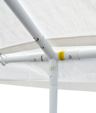 10'x20' Domain Pro 200 Carport Shelter White, Powder-Coated Steel Frame