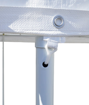 10'x20' Domain Pro 200 Carport Shelter White, Powder-Coated Steel Frame