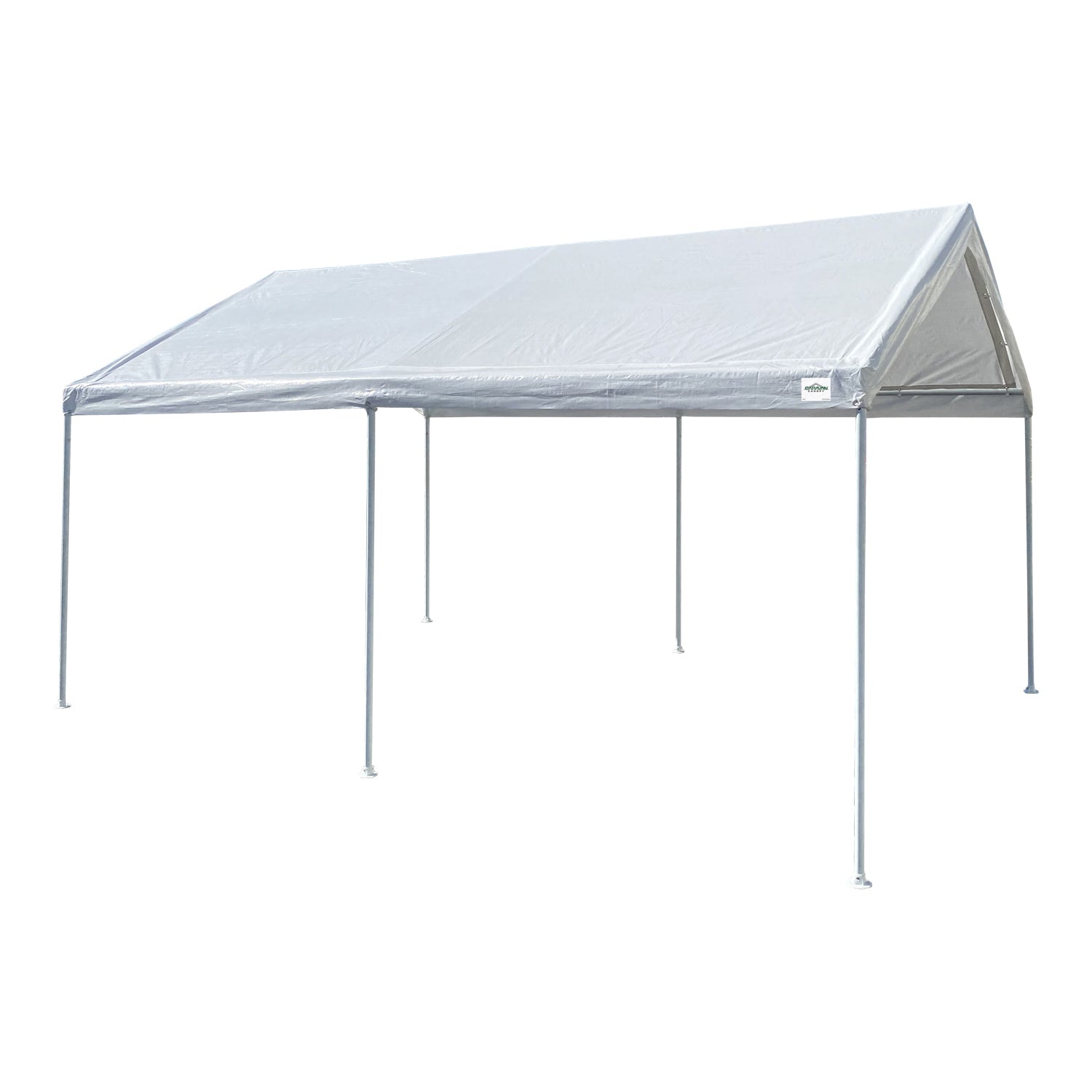 10'x15' Domain Pro 150 Carport Shelter White, Powder-Coated Steel