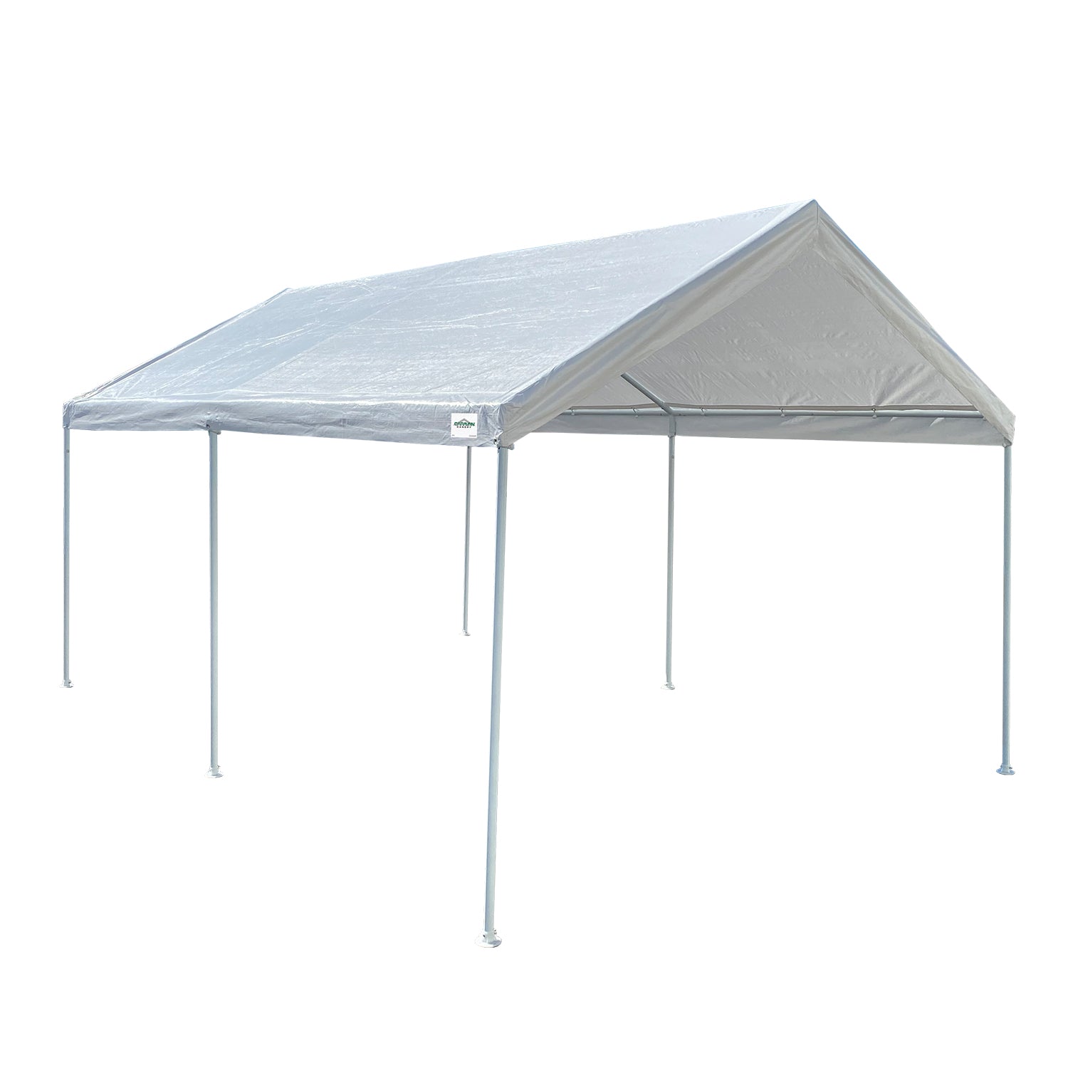 10'x15' Domain Pro 150 Carport Shelter White, Powder-Coated Steel Frame