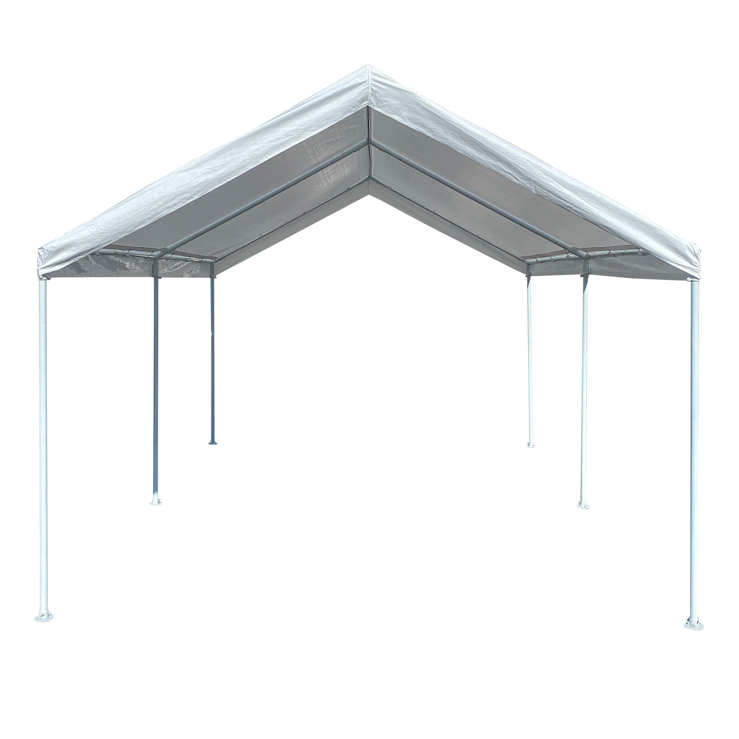 10'x15' Domain Pro 150 Carport Shelter White, Powder-Coated Steel Frame