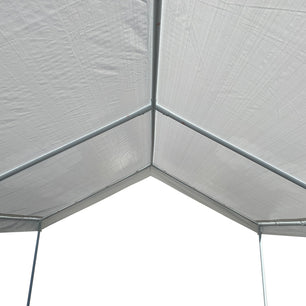 12'x26' Domain Pro 312 Carport Shelter White, Powder-Coated Steel Frame