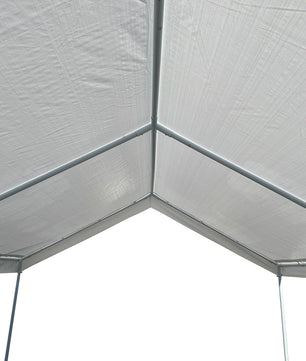 10'x15' Domain Pro 150 Carport Shelter White, Powder-Coated Steel Frame