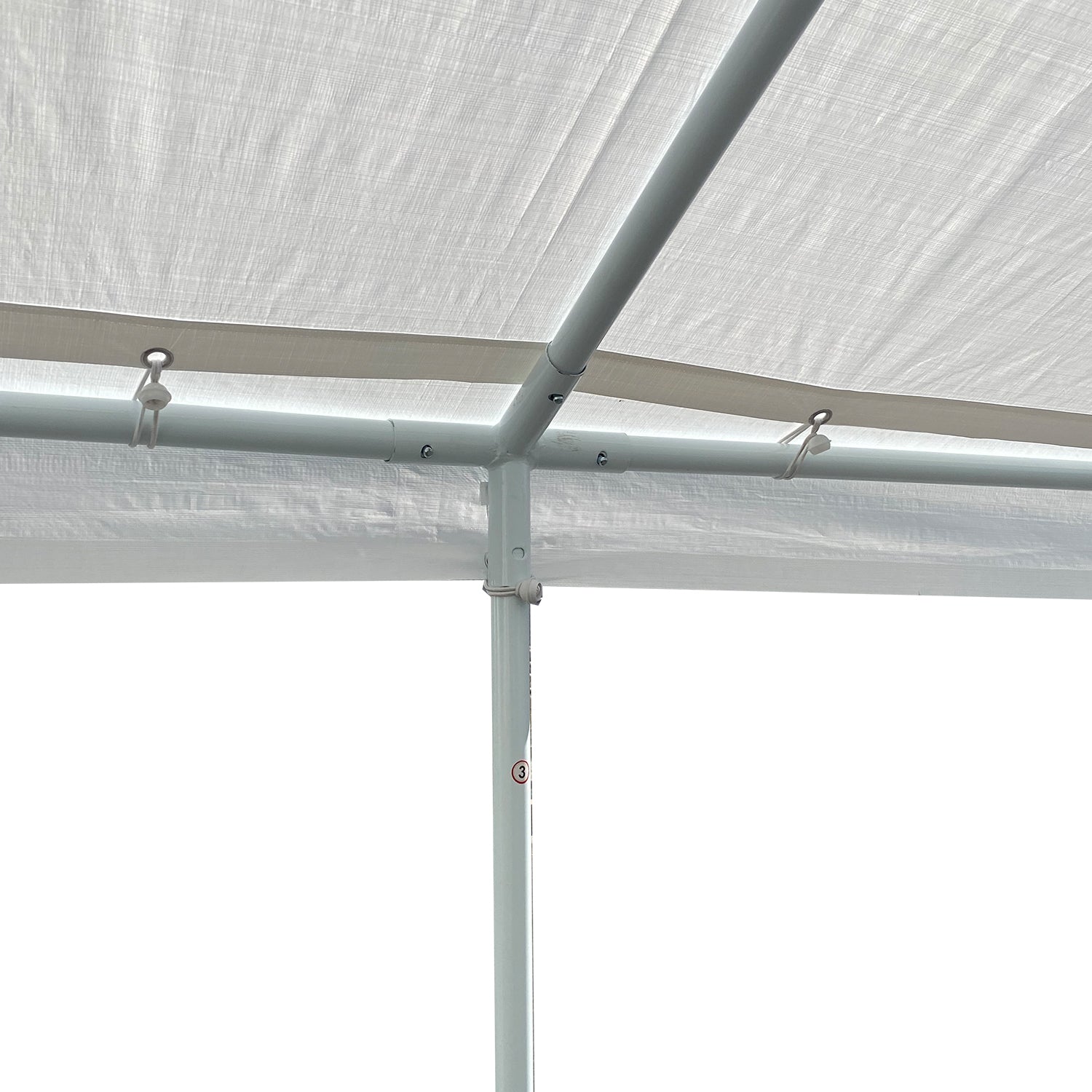 10'x15' Domain Pro 150 Carport Shelter White, Powder-Coated Steel Frame