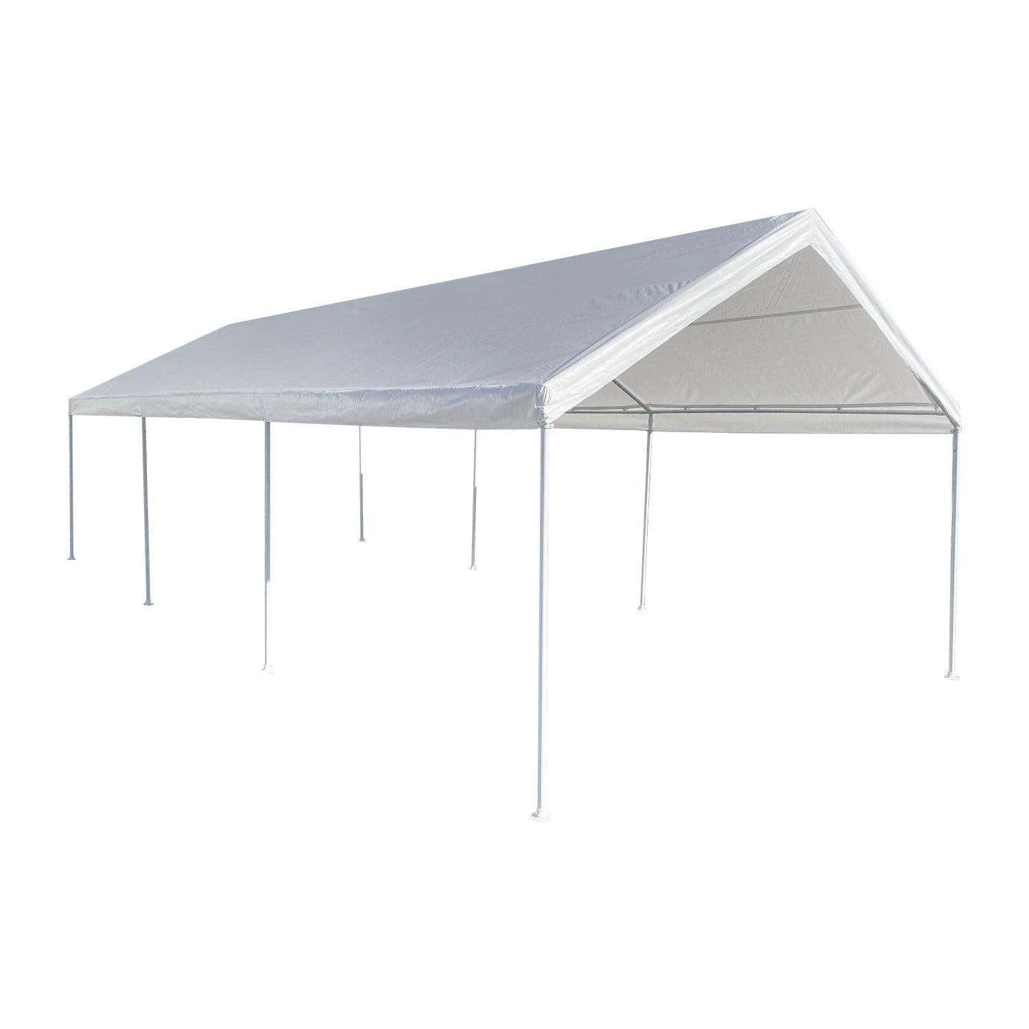 12'x26' Domain Pro 312 Carport Shelter White, Powder-Coated Steel Frame