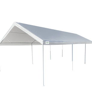 12'x26' Domain Pro 312 Carport Shelter White, Powder-Coated Steel Frame