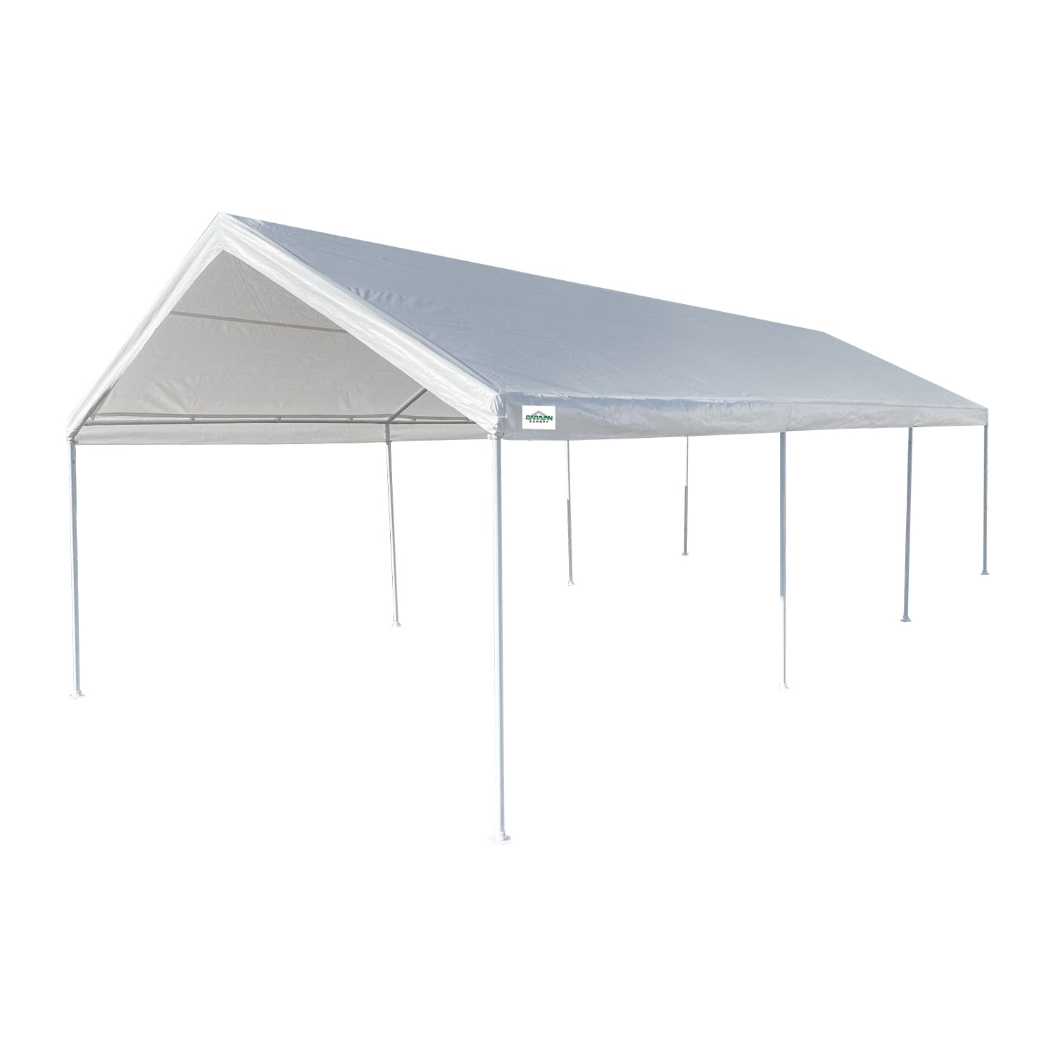 12'x26' Domain Pro 312 Carport Shelter White, Powder-Coated Steel Frame