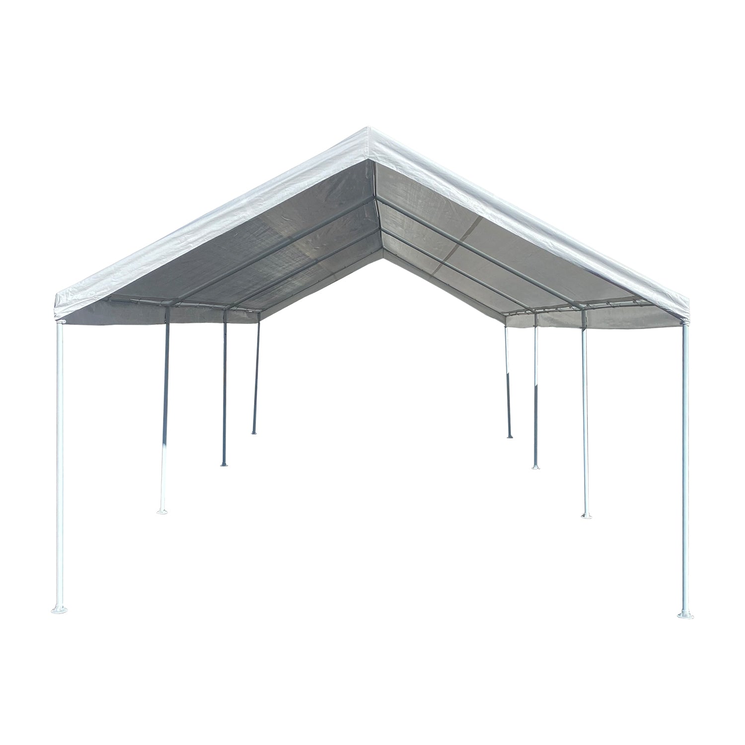 12'x26' Domain Pro 312 Carport Shelter White, Powder-Coated Steel Frame