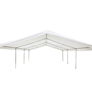 20'x20' Domain Pro 400 Carport Shelter White, Galvanized Steel Frame