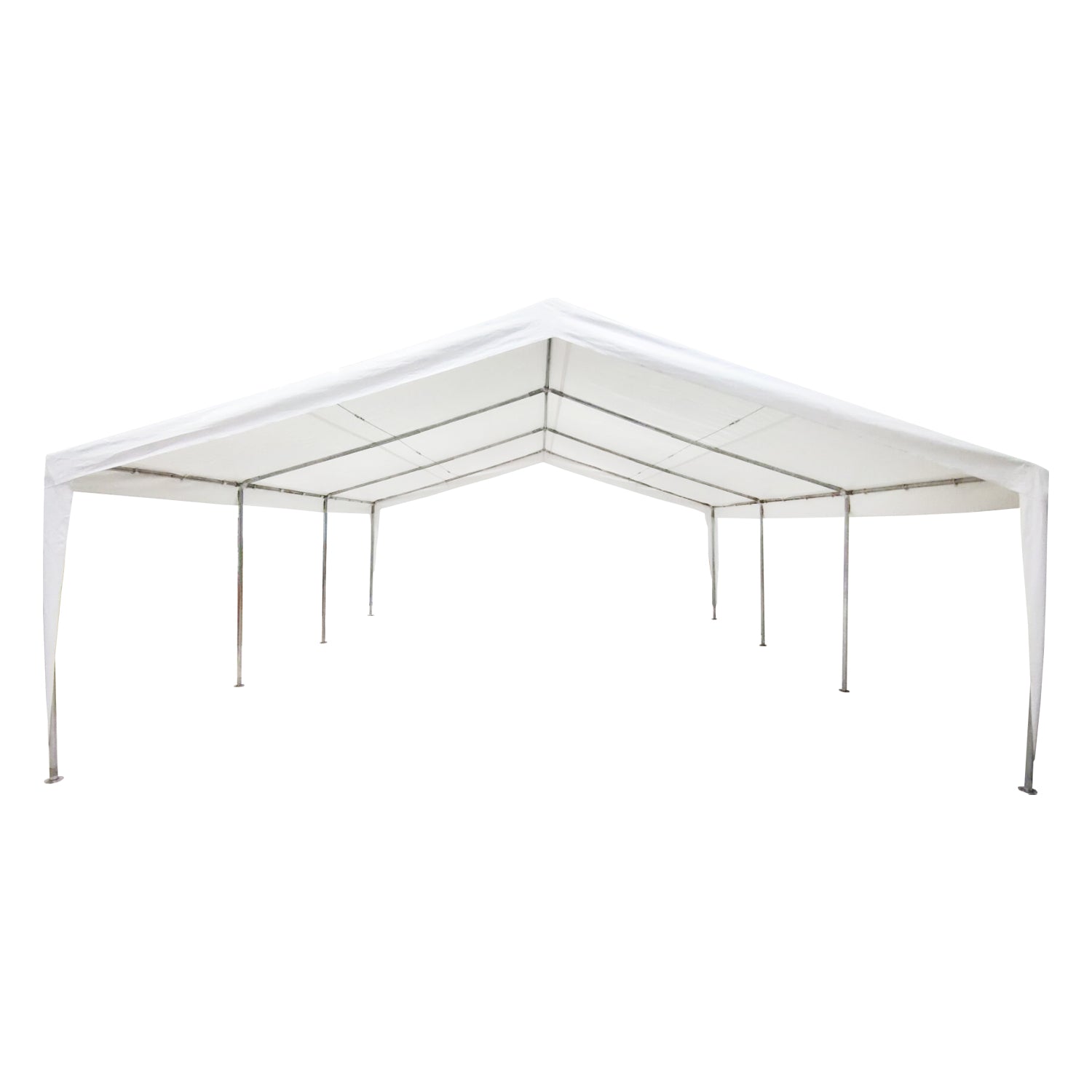 20'x20' Domain Pro 400 Carport Shelter White, Galvanized Steel Frame