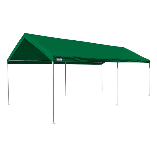 10'x20' Domain Basic Carport Shelter 10' X 20', 200 Sq. Ft. of Shade, Powder-Coated Steel Frame, 6-Leg Design