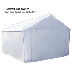 12'x26' Domain Carport Sidewall Enclosure Set White, Set of 4, Sidewalls Only, Frame and Top Not Included