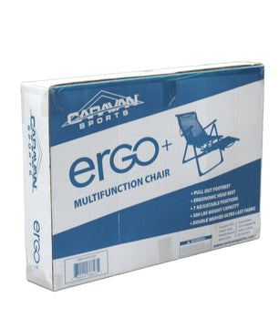 Ergo+ Patio Folding Chair , Flip Out Footrest, 300 LBS Weight Capacity, 7 Recline Positions