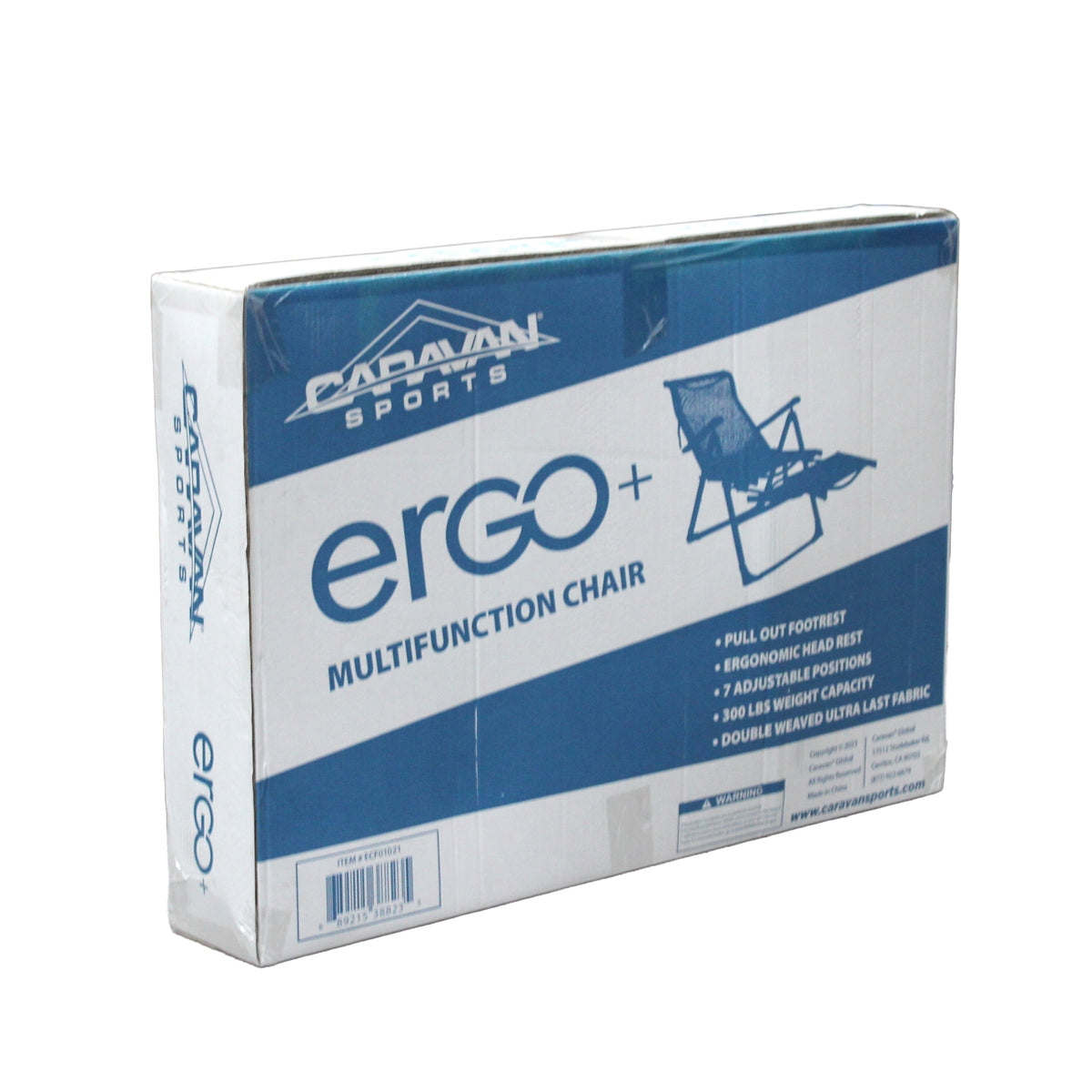 Ergo+ Patio Folding Chair , Flip Out Footrest, 300 LBS Weight Capacity, 7 Recline Positions