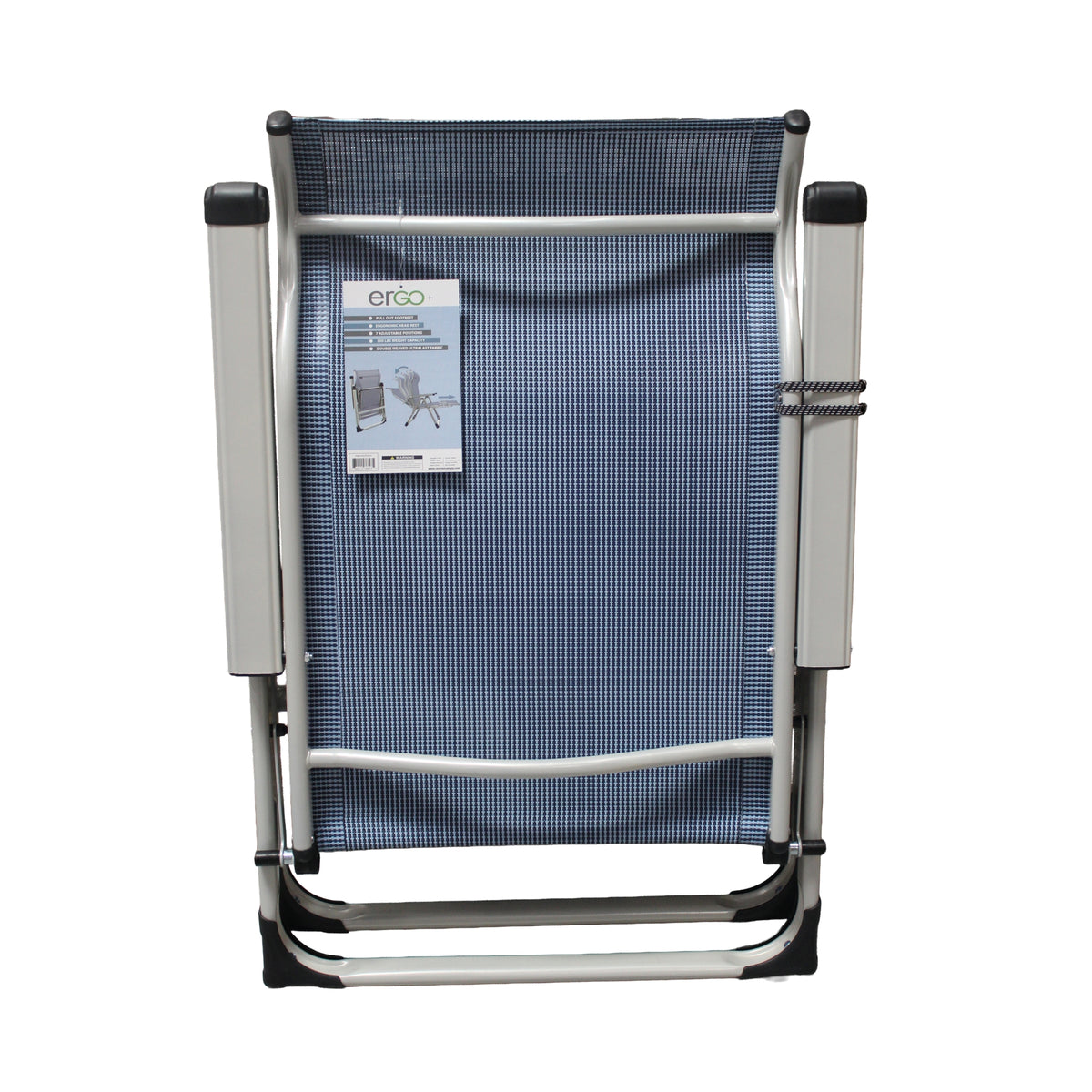 Ergo+ Patio Folding Chair , Flip Out Footrest, 300 LBS Weight Capacity, 7 Recline Positions