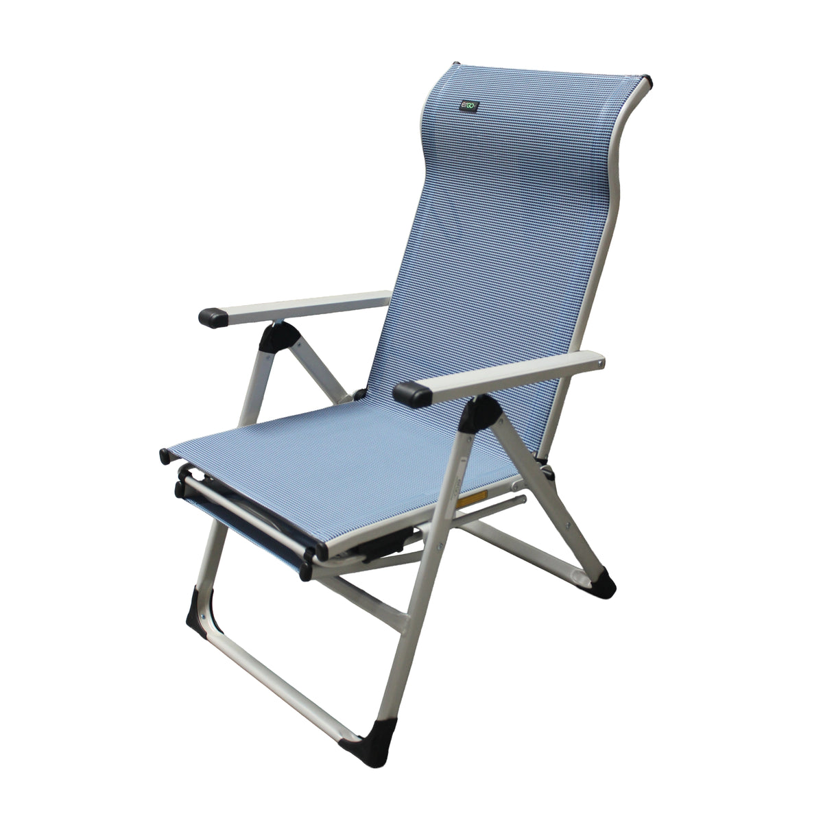 Ergo+ Patio Folding Chair , Flip Out Footrest, 300 LBS Weight Capacity, 7 Recline Positions