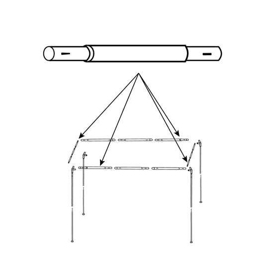 GardenShade™ Steel Pole Left Side Part C1 (Qty1)