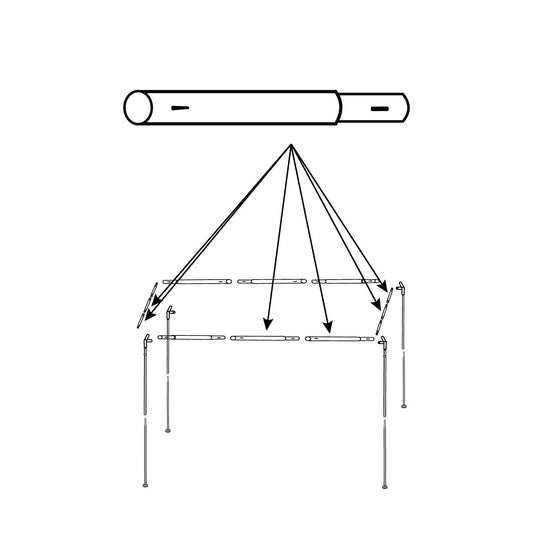 GardenShade™ Steel Pole Middle or Right Side Part C2 (Qty1)